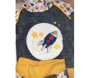 Stickdatei - Rakete und Sterne